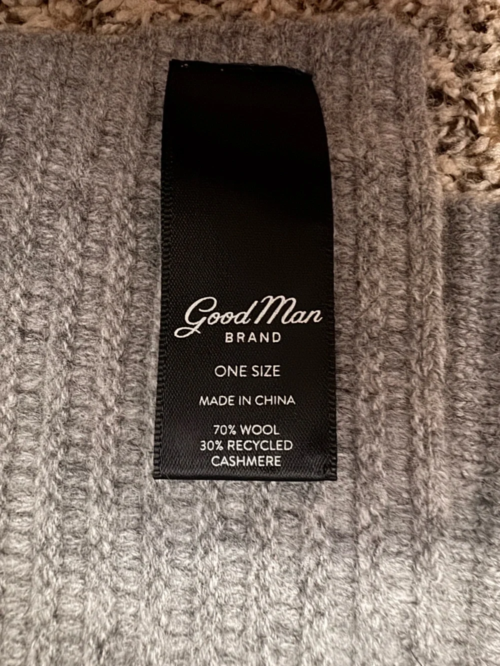 GoodMan Wool & Cashmere Ottoman Rib Scarf